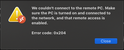 fout 0x204
