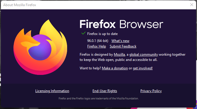 controleer Firefox-versie