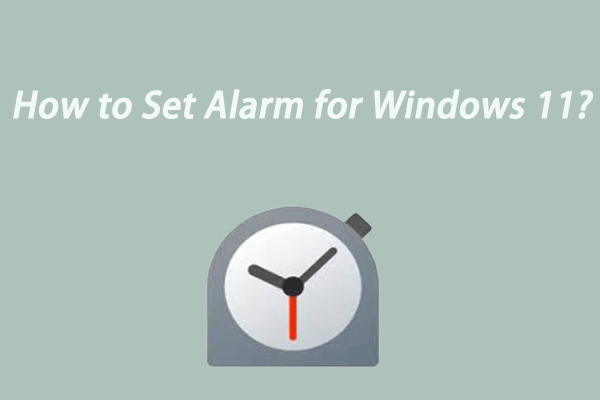 Indstil alarm til Windows 11