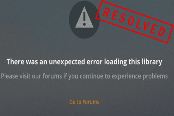 Plex er is een onverwachte fout opgetreden bij het laden van deze bibliotheek