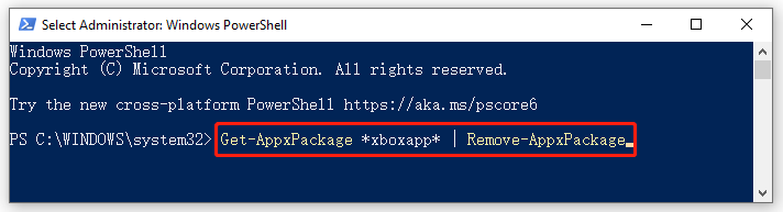 verwijder de Xbox-app via PowerShell
