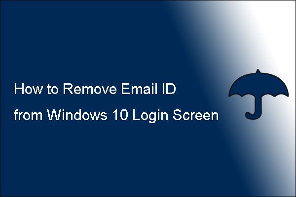 verwijder e-mail-ID van inlogscherm