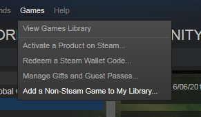 Een niet-Steam-game toevoegen aan Mijn bibliotheek