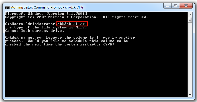 voer het CHKDSK-hulpprogramma uit in Windows 7