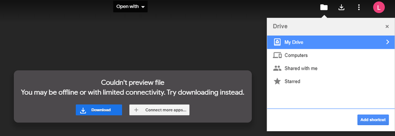 voeg een snelkoppeling toe aan Google Drive