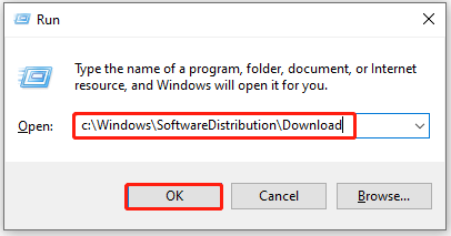 skriv c:WindowsSoftwareDistributionDownload