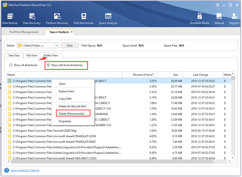 fare clic su Mostra le directory dell