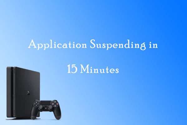 applikation suspenderes om 15 minutter PS4