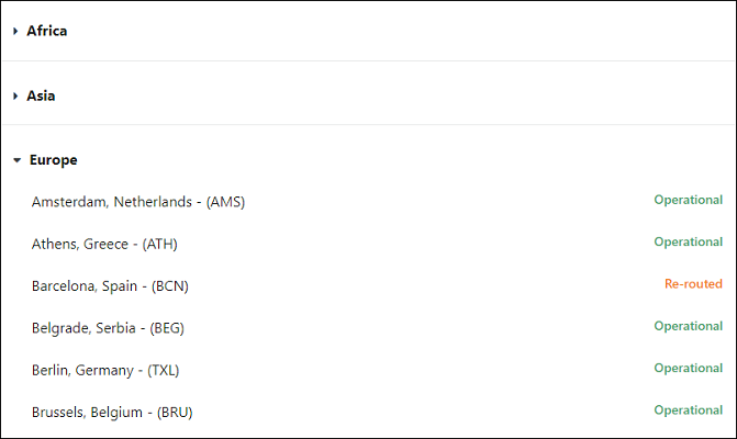 controleer de Cloudflare-status
