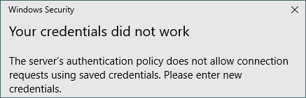 Windows 10 Remote Desktop-referenties werkten niet