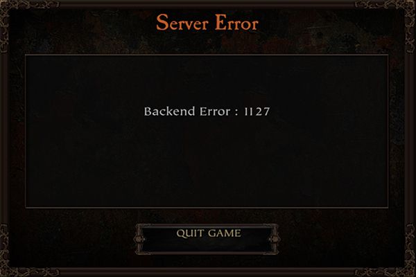 Vermintide 2 Backend fejl 1127