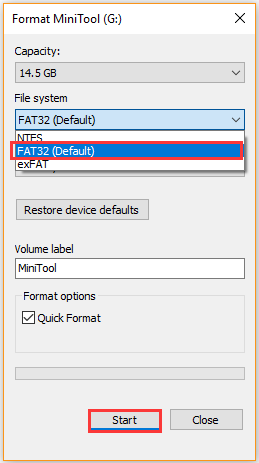 formatteer USB in Verkenner