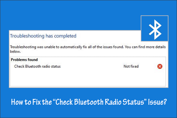 controleer de Bluetooth-radiostatus