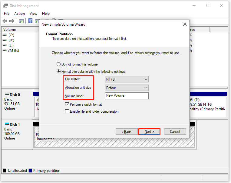formaat instellingen configureren