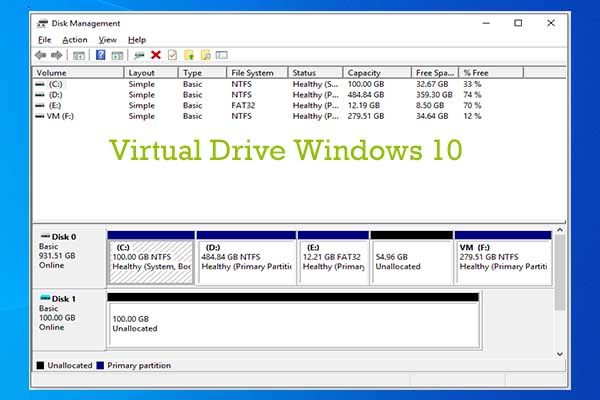 virtuele schijf Windows 10