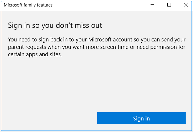 Microsoft Family-funktioner dukker op