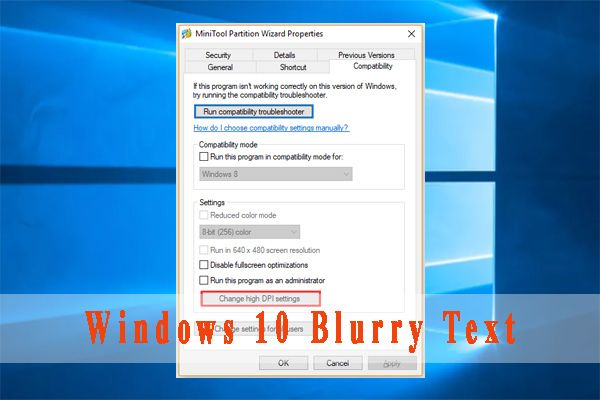 Windows 10 wazige tekst