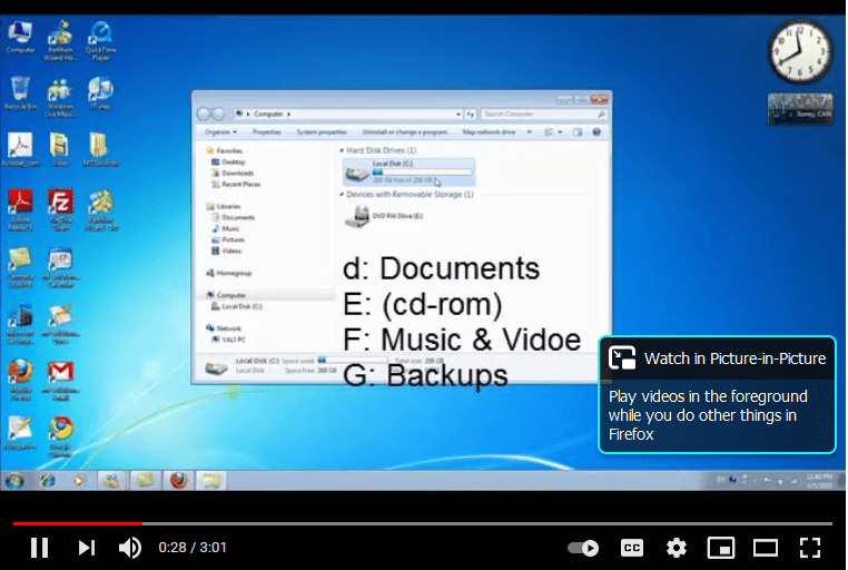 beweeg de cursor over de video