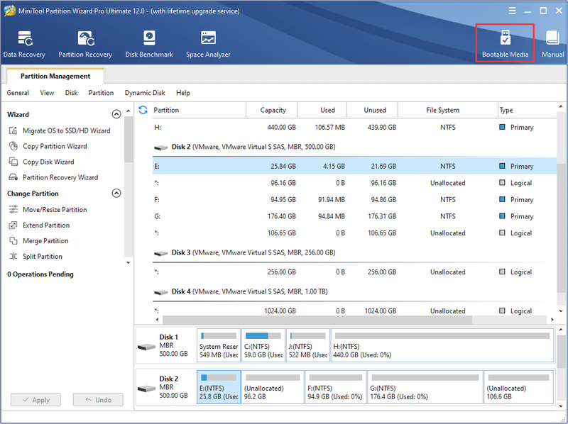 Opstartbare Media Builder in Partitie Wizard