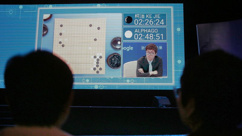 Le joueur de Go Ke Jie joue un match contre Google