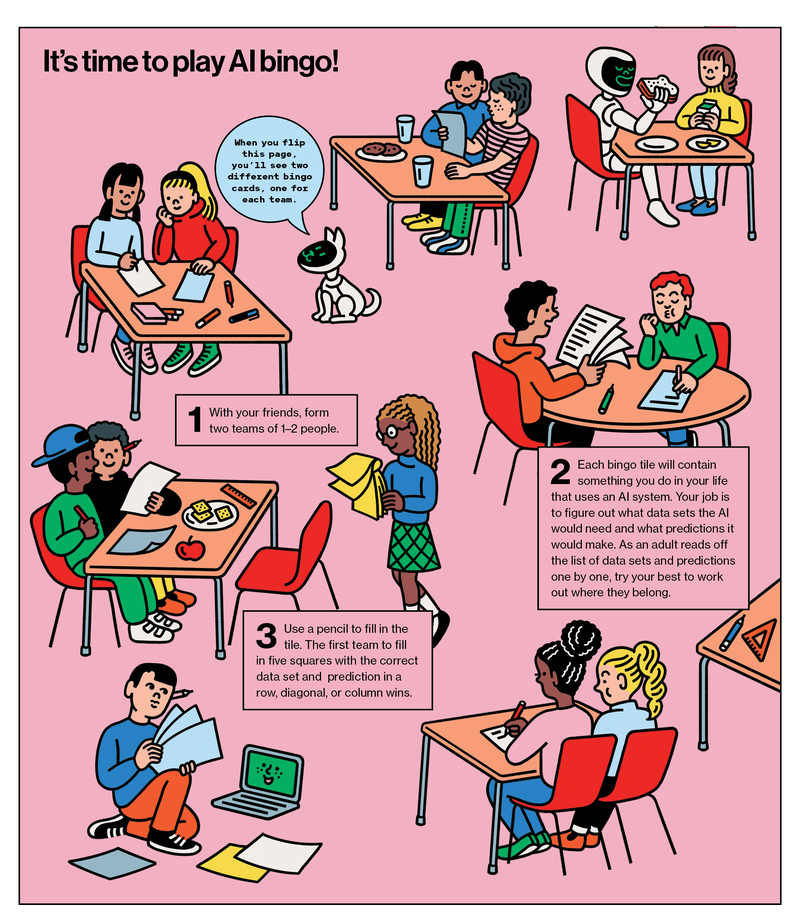 Comic-Stil-Illustration von Bingo-Anweisungen