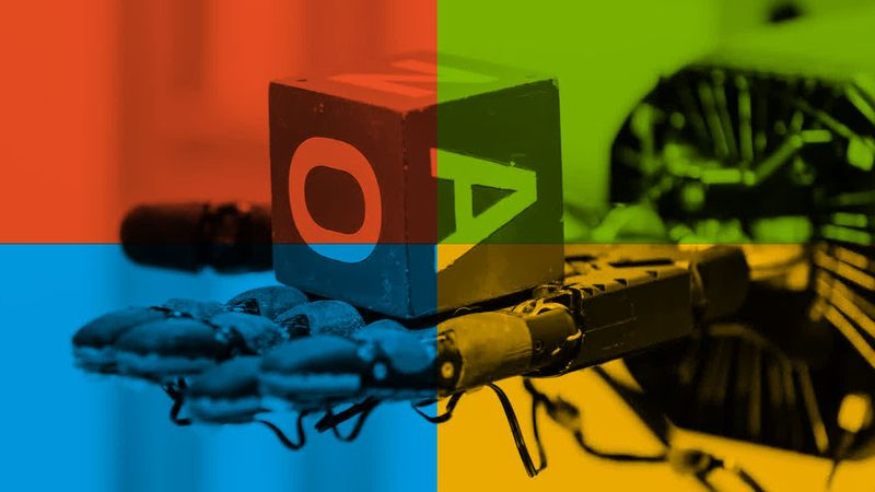 Logos Open AI et Microsoft