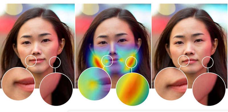 Images modifiées du même visage