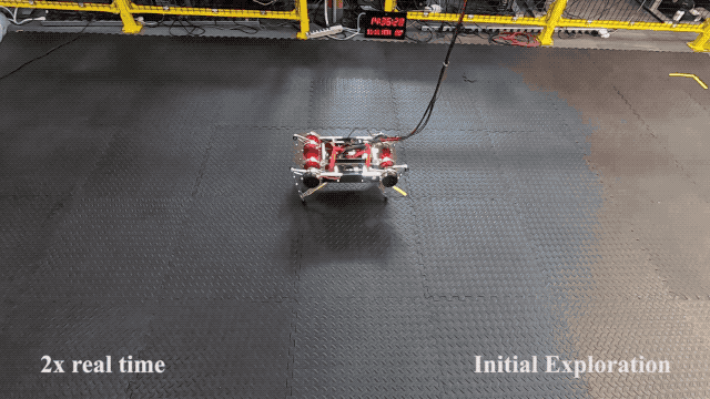 Ein Roboter, der völlig autonom laufen lernt.
