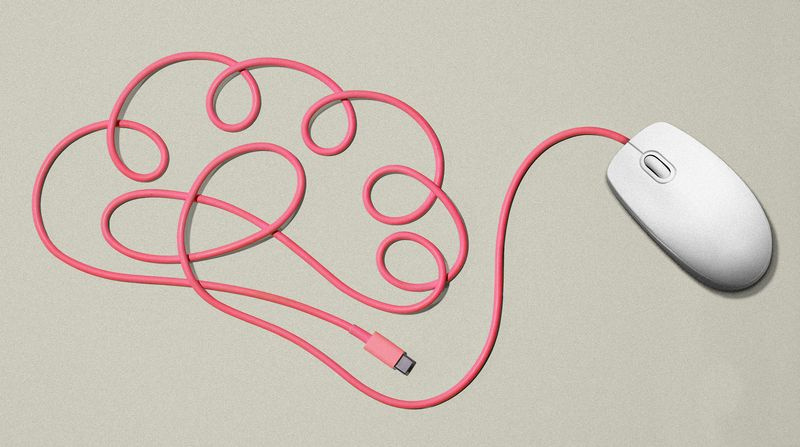 interfaccia cerebrale con il concetto di cursore