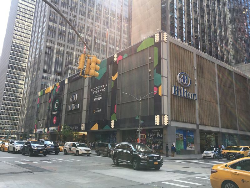 Bild der New Yorker Coindesk-Veranstaltung im Midtown Hilton