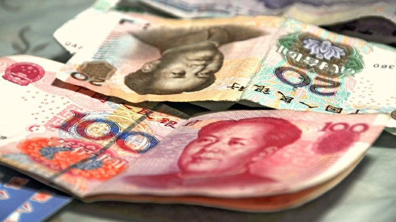 Ein Bild von chinesischen Papierbanknoten.