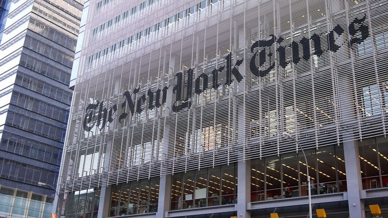 Das Gebäude der New York Times