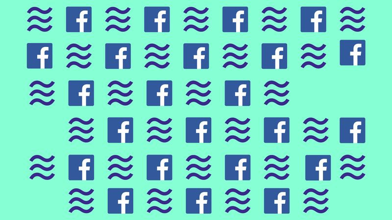 Image avec le logo facebook et le logo Libra