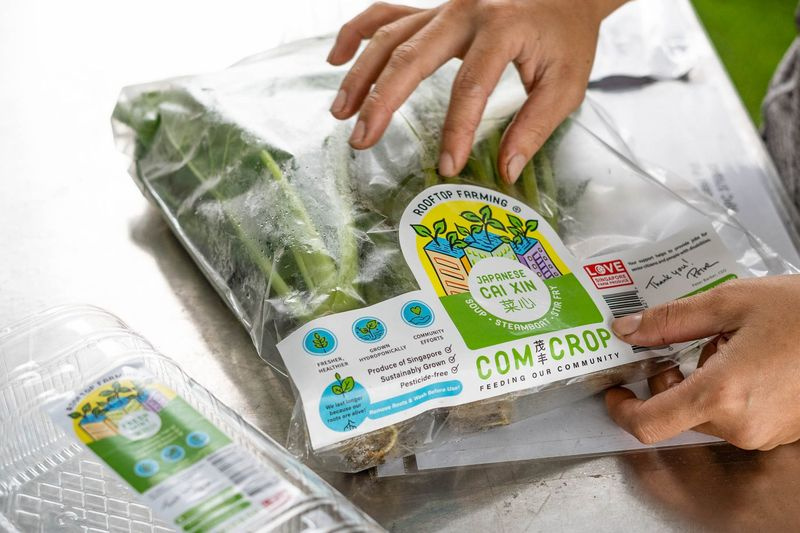 comcrop travailleur emballage verts