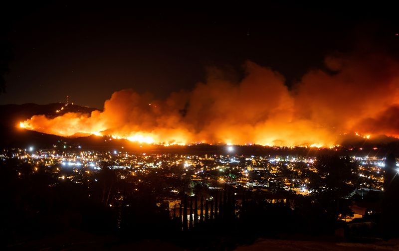 Photographie de la fumée du Maria Fire s