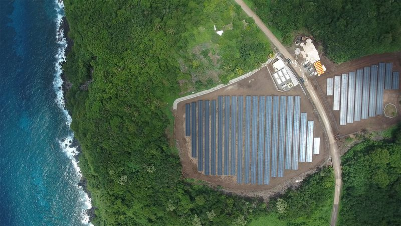 Tesla verwendet Lithium-Ionen-Batterien, um einen Teil der Welt zu bauen
