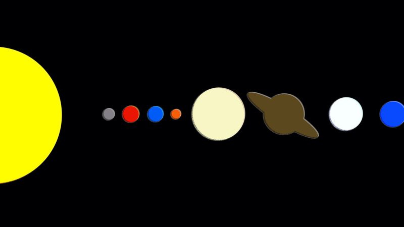 Une illustration montrant les planètes du système solaire