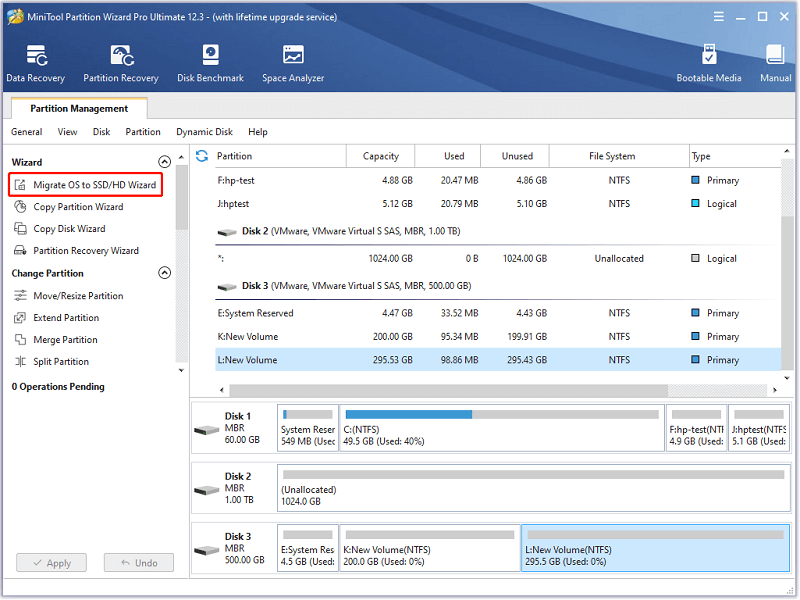 Migrer OS til SSD/HD Wizard