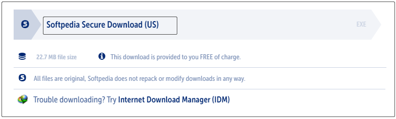 щракнете върху Softpedia Secure Download