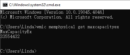 de maximale RAM-capaciteit die de pc kan ondersteunen