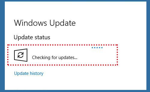 актуализацията на Windows остана при проверка за миниатюра за актуализации