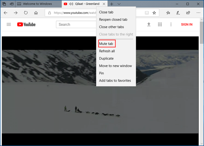 Раздел за заглушаване на Windows 10 1803