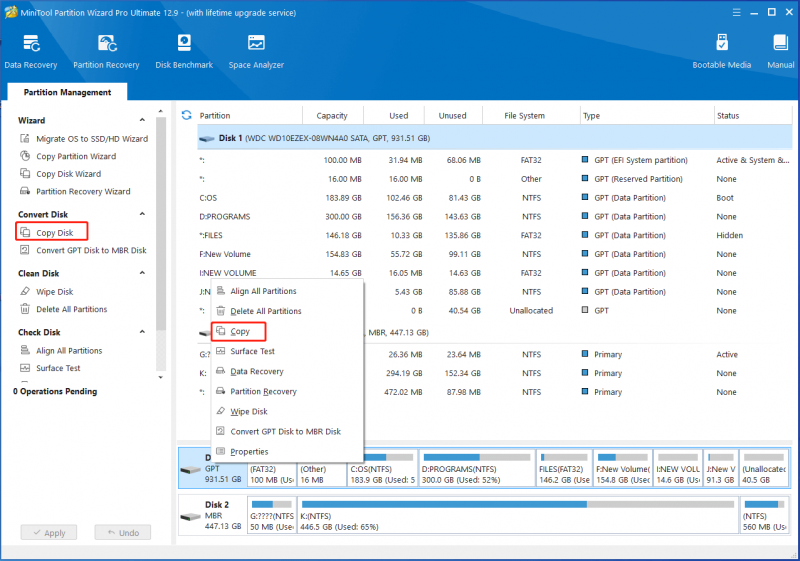 copiare il disco rigido Seagate tramite Partition Magic