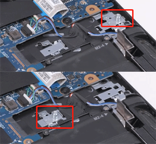 verplaats de SSD-schroefbevestiging