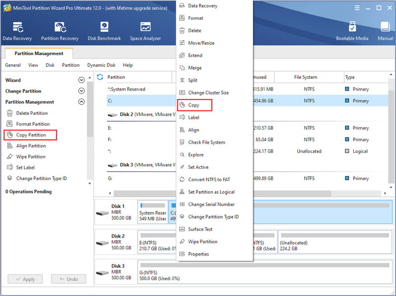kopiere partition