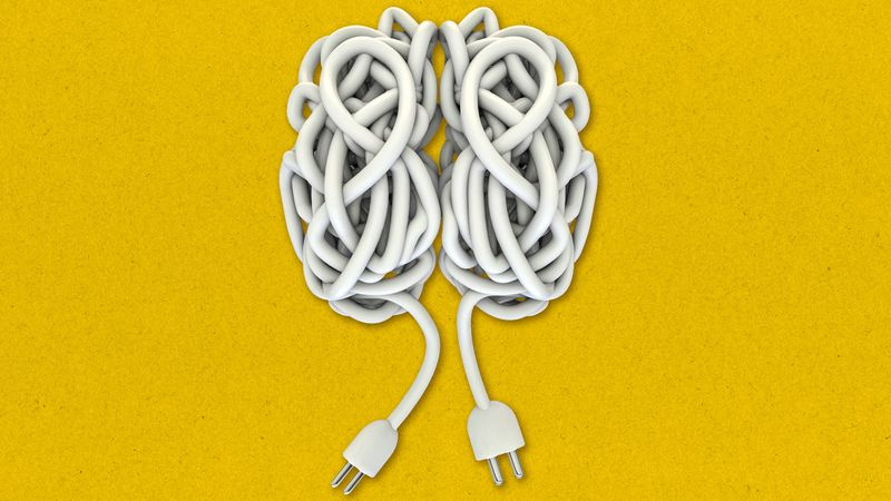 cerveau fait de cordon électrique