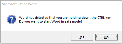 отворете Word в безопасен режим