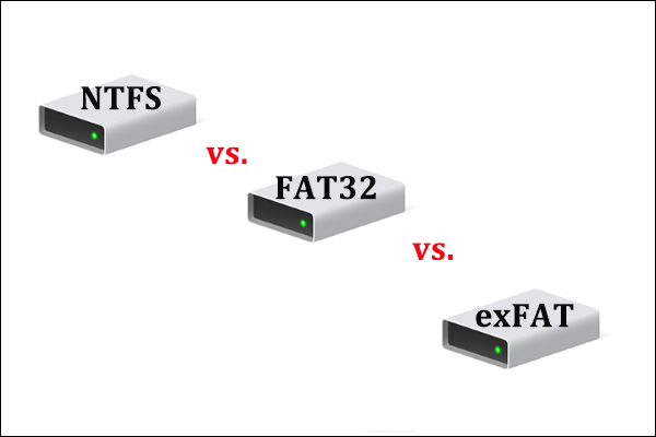 ntfs vs fat32 vs exfat miniatuur
