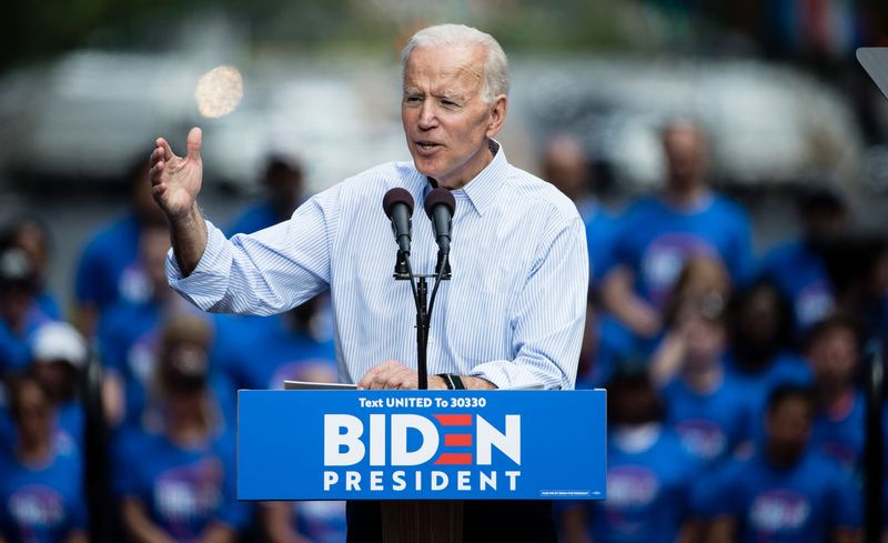 Joe Biden bei einer Wahlkampfveranstaltung vor der Pandemie.