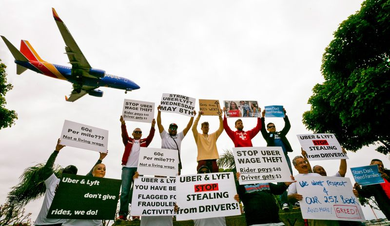 Protestation des chauffeurs Uber et Lyft